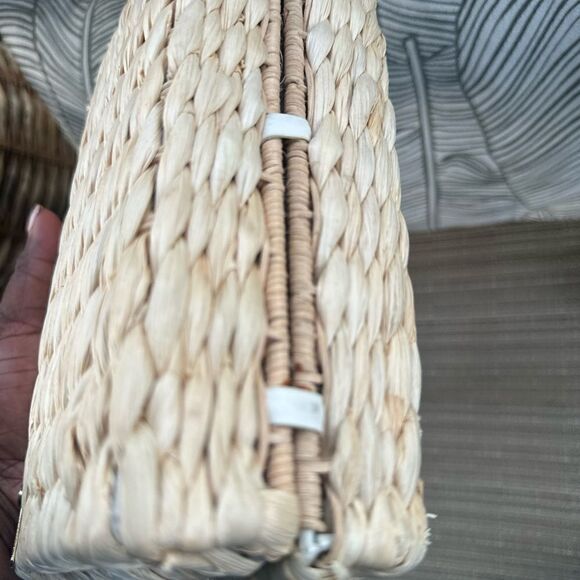 Talbots Straw Purse With Gold-tone Chain Crossbody Purse - Picture 5 of 7